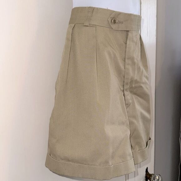Vintage 80s Hunters Run khaki pleat front women’s shorts - Picture 4 of 8